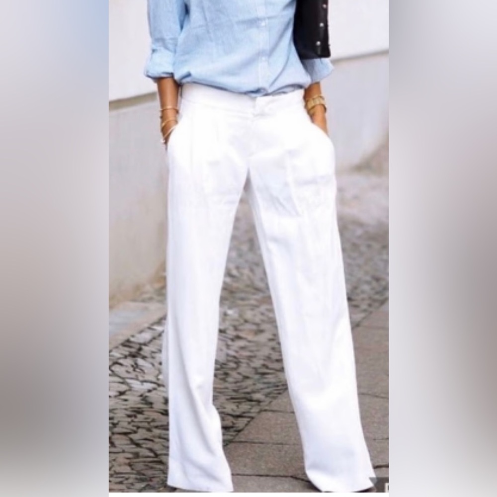 Michael Kors Linen WideLeg Trousers NWOT SZ 2